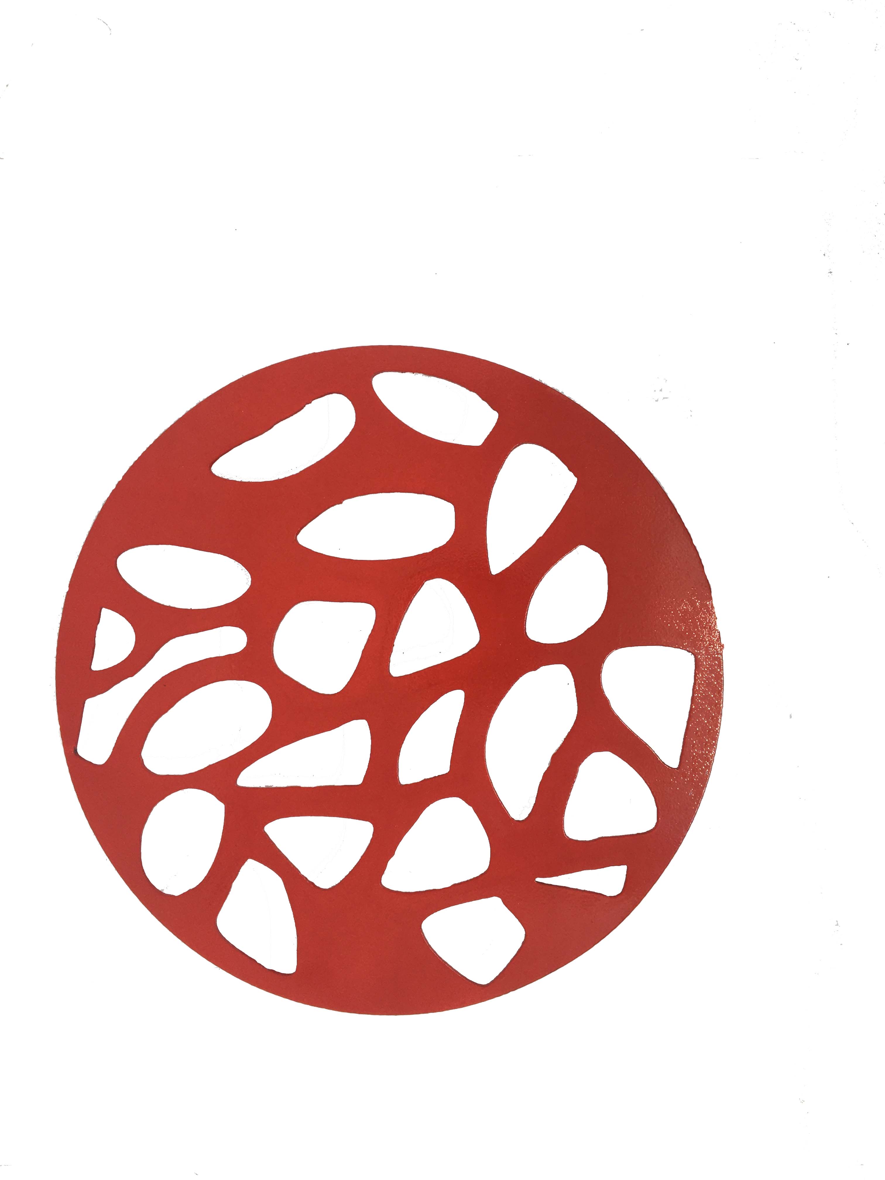 Dessous de plat rouge, ferronnerie d&#039;art, le tr&eacute;sor des oliviers,  travail artisanal, moulin &agrave; huile , Mazan