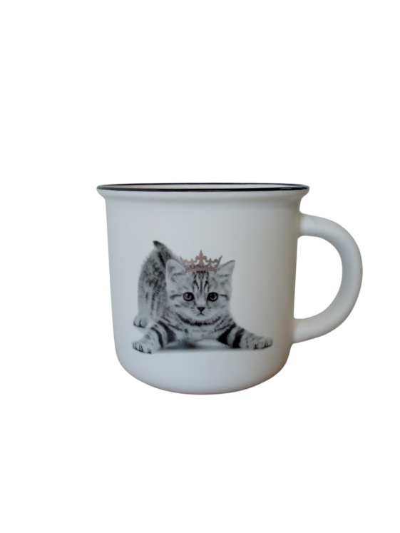 Mug chat humour avec couronne